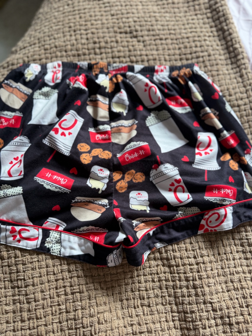 Chick-fil-A Black women Bottoms with Fast-Food Print size Large